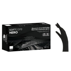 Latex Soft Care NERO gloves powder-free - black (100pcs)